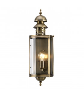 Downing Street 1 Light Outdoor Wall Lantern Light Solid Brass IP44 E27-1