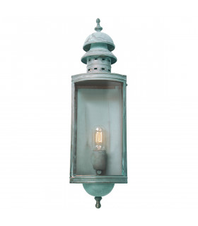 Downing Street 1 Light Outdoor Wall Lantern Light Verdigris IP44 E27-1