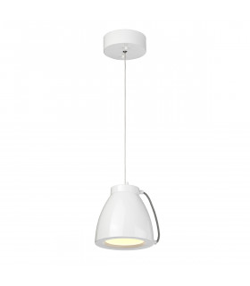 Europa LED 1 Light Small Dome Ceiling Pendant White Painted Finish