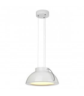 Europa LED 1 Light Medium Dome Ceiling Pendant White Painted Finish