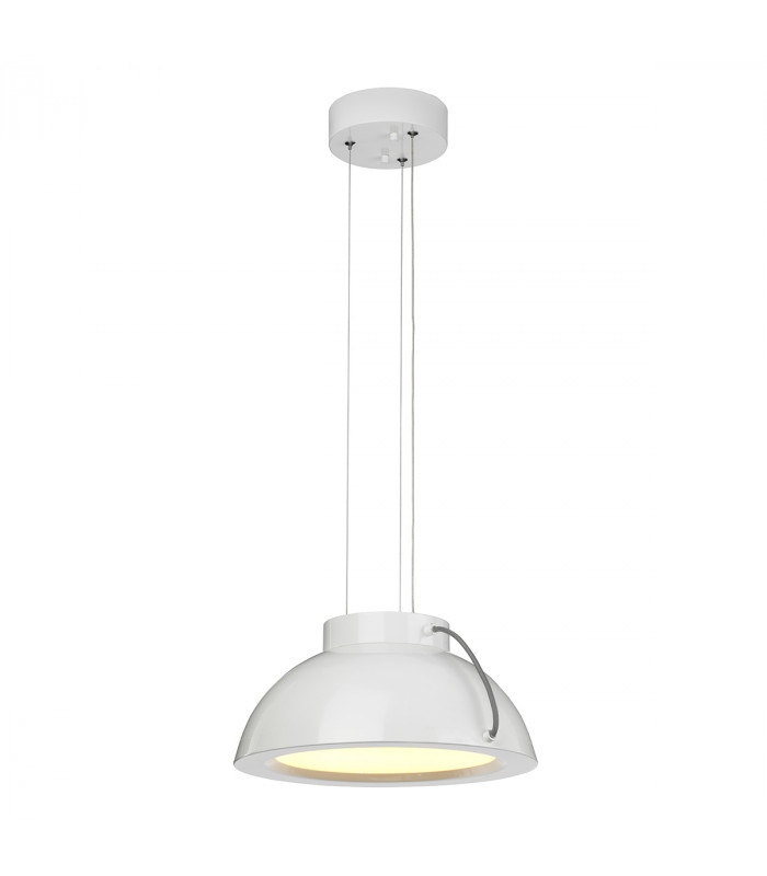 Europa LED 1 Light Medium Dome Ceiling Pendant White Painted Finish