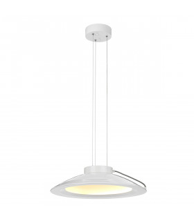 Europa LED 1 Light Medium Dome Ceiling Pendant White Painted Finish