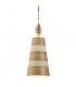 Anemone 1 Light Dome Ceiling Pendant Taupe Cream E27