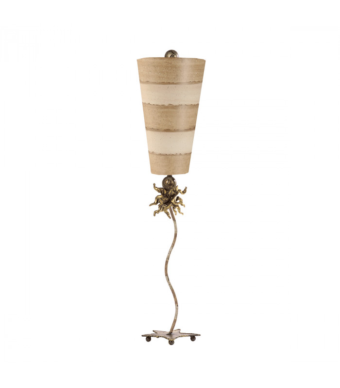 Anemone 1 Light Table Lamp Creme Tan E27