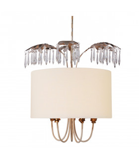 Antoinette 5 Light Ceiling Pendant Cream Gold E14