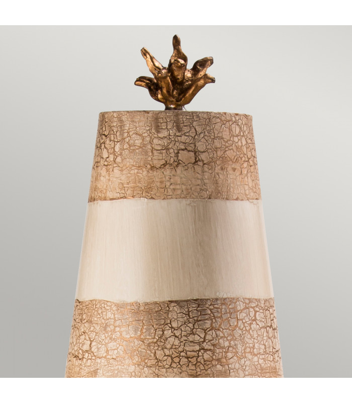 Birdland 1 Light Table Lamp Black Gold Cream E27-2