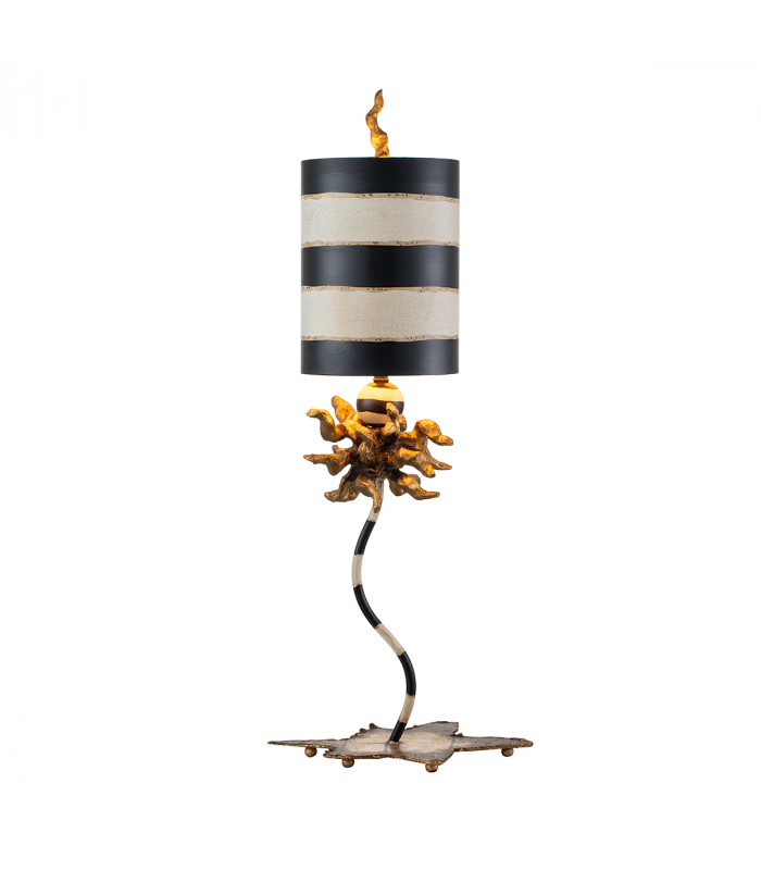Dominique 1 Light Table Lamp Gold Leaf E27-1