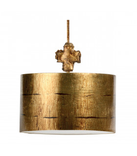 Fragment 1 Light Round Large Ceiling Pendant Aged Gold E27-1