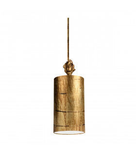 Fragment 1 Light Round Small Ceiling Pendant Aged Gold E27