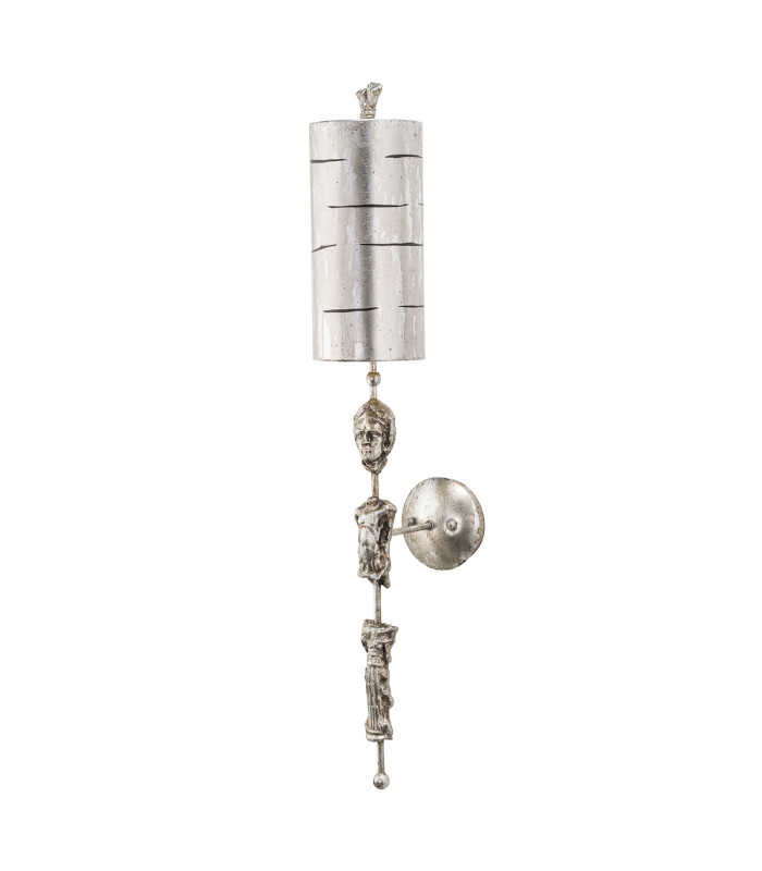 Fragment 1 Light Indoor Wall Light Silver Leaf E27