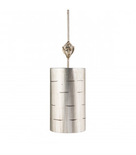 Fragment 1 Light Round Small Ceiling Pendant Aged Silver E27