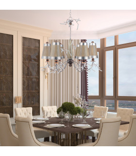 Kristal Luxe Multi Arm 6 Light Chandelier-2