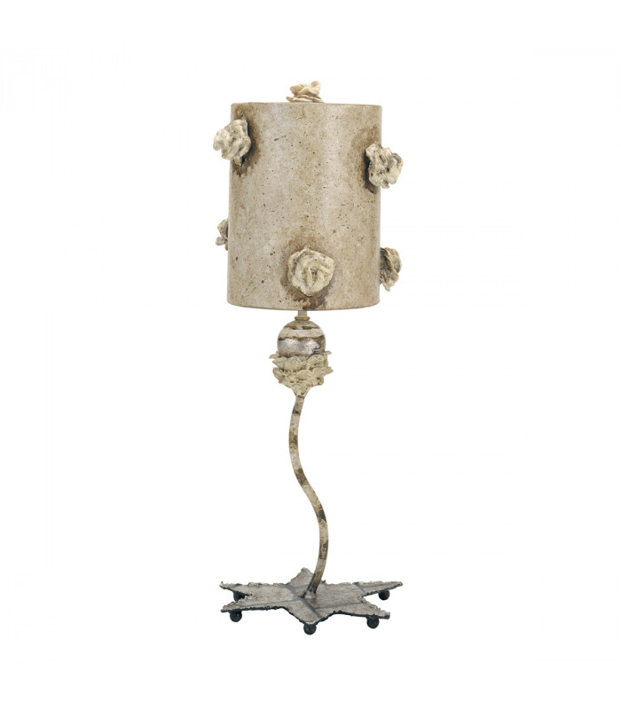 La Fleurette 1 Light Table Lamp Mottled Tan E27