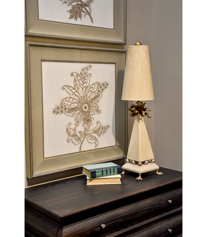 Leda 1 Light Table Lamp Cream E27-3