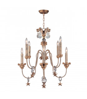 Mignon 8 Light Chandelier Gold And Silver Finish E14-1