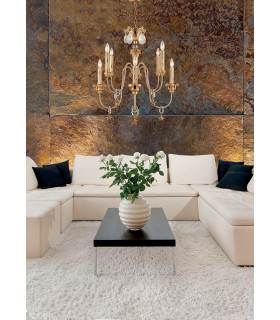 Mignon 8 Light Chandelier Gold And Silver Finish E14-2