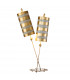Nettle Luxe 2 Light Table Lamp Gold Leaf Taupe E27-1
