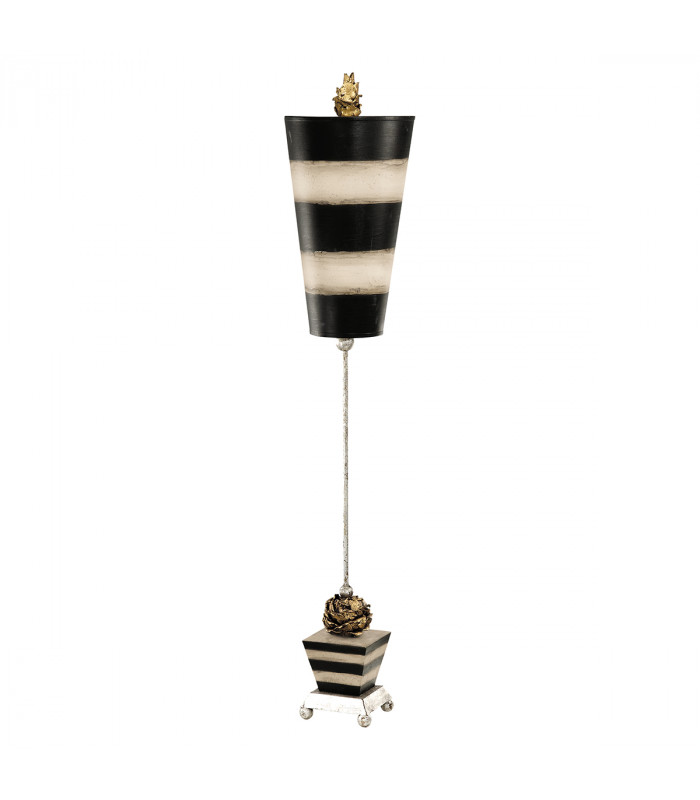 Peony 1 Light Table Lamp Black Taupe E27-1