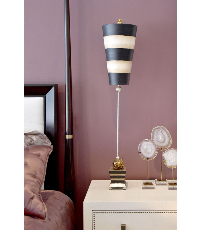 Peony 1 Light Table Lamp Black Taupe E27-2