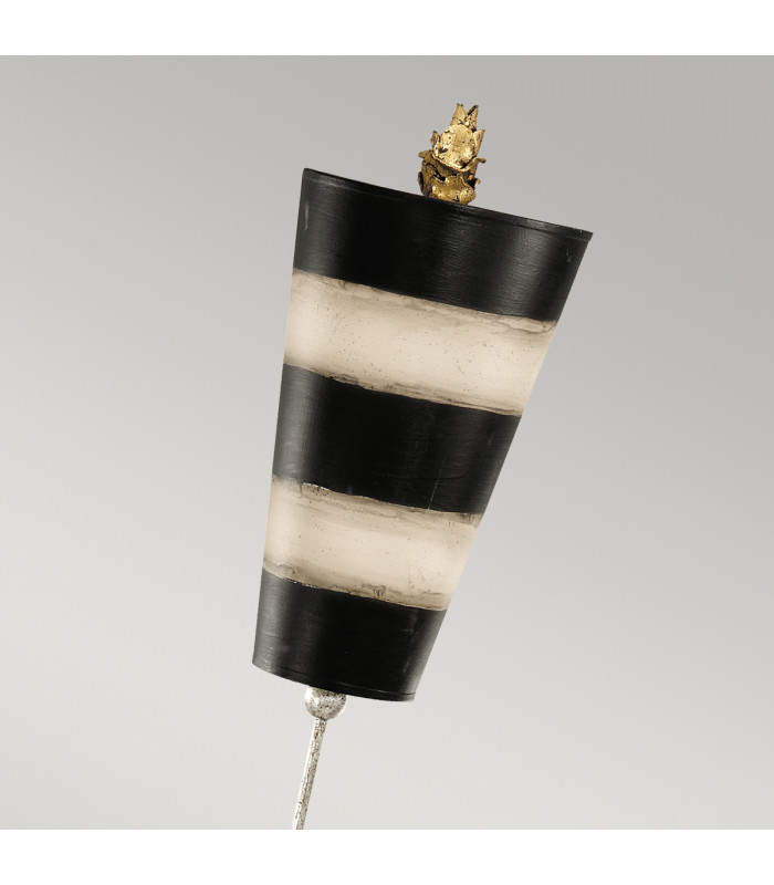 Peony 1 Light Table Lamp Black Taupe E27-3