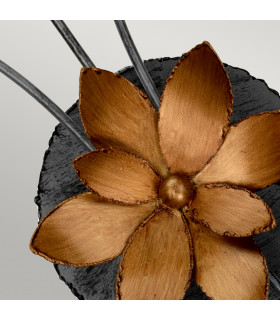Simone Floral Leaves Design 2 Light Candle Wall Light Gold Leaf E14-2