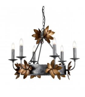 Simone 6 Light Chandelier Bronze Gold Finish E14