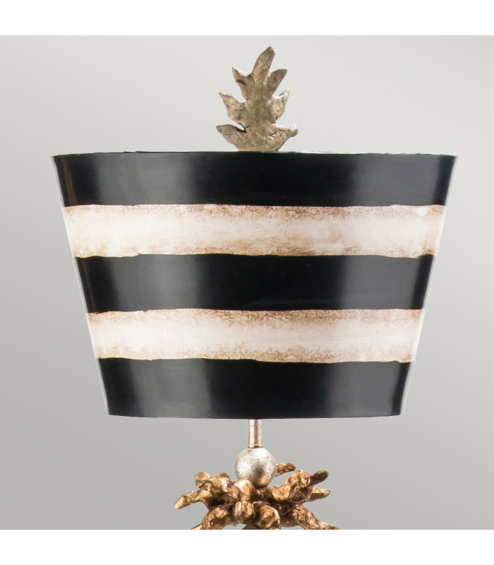 South Beach 1 Light Floor Lamp Black Gold E27-2