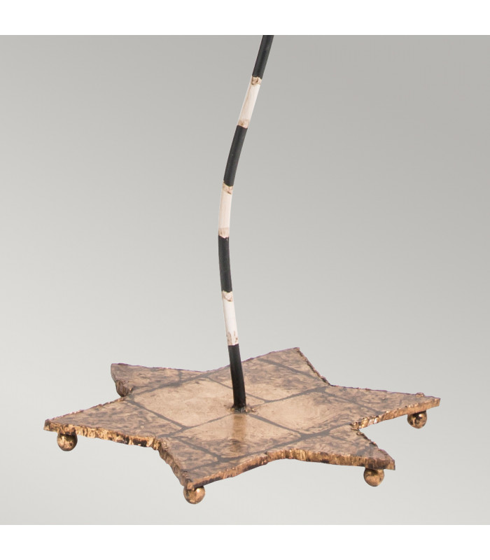 South Beach 1 Light Floor Lamp Black Gold E27-4