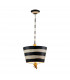 South Beach 1 Light Ceiling Pendant Black Cream E27-1