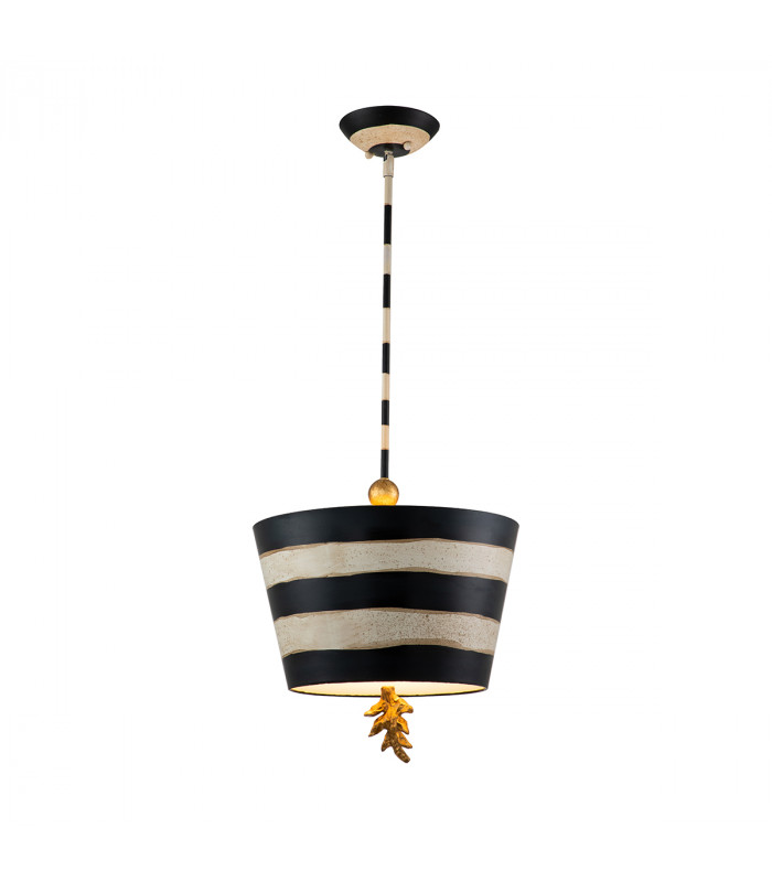 South Beach 1 Light Ceiling Pendant Black Cream E27-1