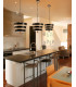 South Beach 1 Light Ceiling Pendant Black Cream E27-2