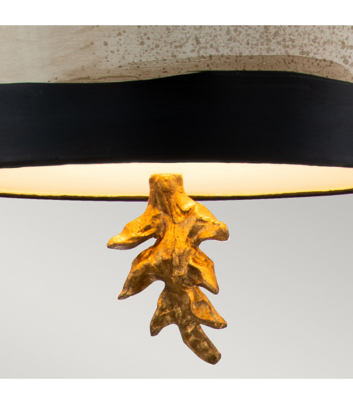 South Beach 1 Light Ceiling Pendant Black Cream E27-5