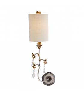 Tivoli 1 Light Indoor Wall Light Silver Cream E27