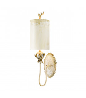 Trellis 1 Light Indoor Wall Light Putty Silver Leaf E27-1