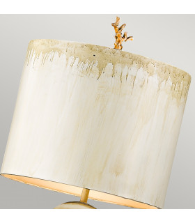 Trellis 1 Light Floor Lamp Putty Silver Leaf E27-2