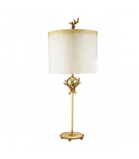 Trellis 1 Light Table Lamp Silver Putty E27-1