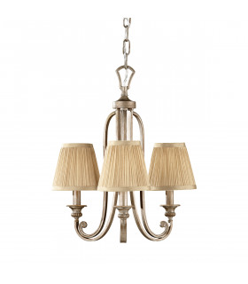 Abbey Multi Arm Chandelier 3 Light Silver Sand Finish E14-1