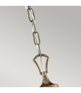Abbey 5 Light Multi Arm Chandelier Silver Sand Finish E14-2