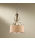 Abbey 3 Light Cylindrical Ceiling Pendant Silver Sand with Shade E27-2