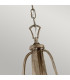 Abbey 3 Light Cylindrical Ceiling Pendant Silver Sand with Shade E27-3