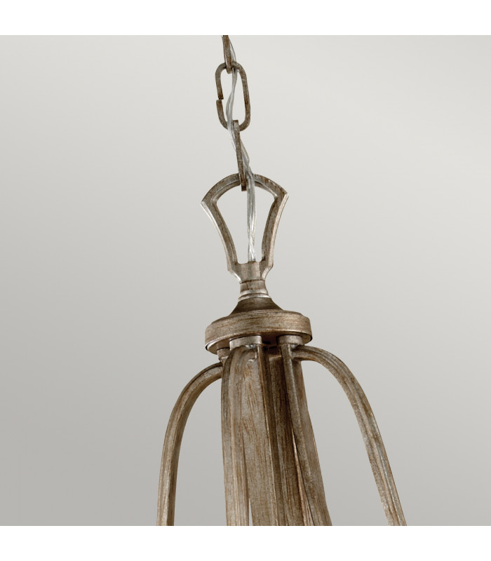 Abbey 3 Light Cylindrical Ceiling Pendant Silver Sand with Shade E27-3