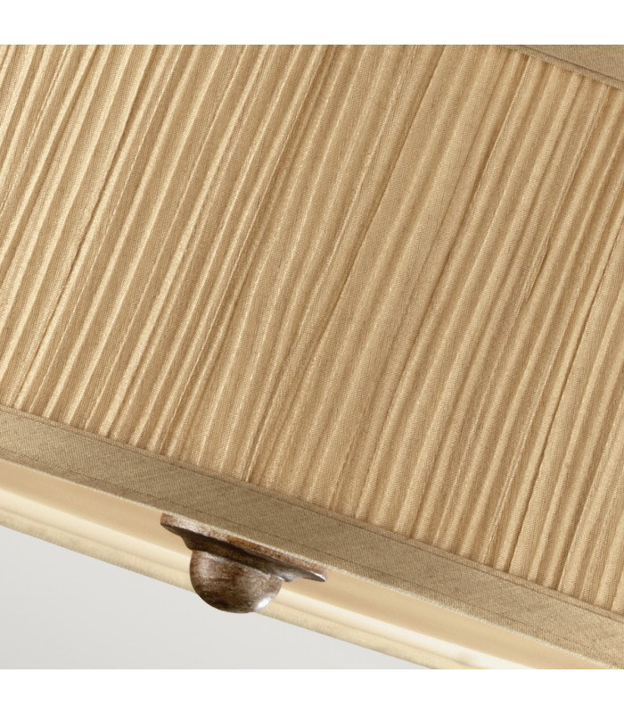 Abbey 3 Light Semi Flush Ceiling Light Silver Sand with Shade E27-4