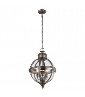 Adams 3 Light Ceiling Chandelier Pendant Light Antique Nickel E14-1