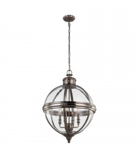 Adams 4 Light Ceiling Chandelier Pendant Light Antique Nickel E14-1