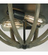 Allier 2 Light Ceiling Flush Light Dark Wood Antique Iron E27-2