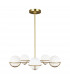 Apollo 5 Light Globe Pendant Burnished Brass G9-1
