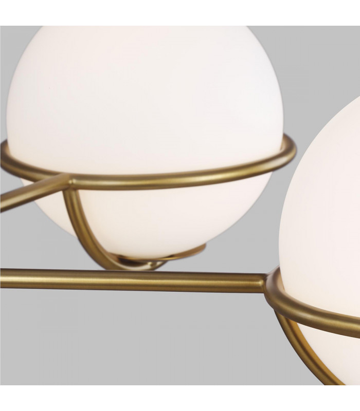 Apollo 5 Light Globe Pendant Burnished Brass G9-3