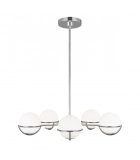 Apollo 5 Light Globe Pendant Polished Nickel G9-1
