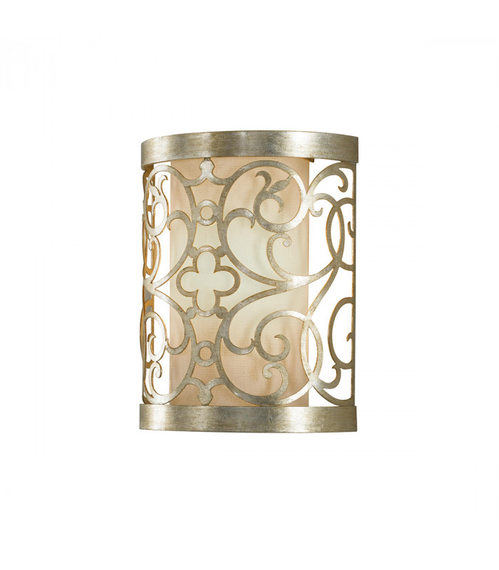 Arabesque 1 Light Indoor Wall Light Silver Leaf E14-1
