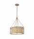 Arabesque 4 Light Cylindrical Ceiling Pendant Light Silver Leaf E27-1